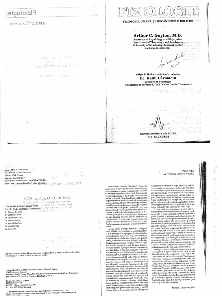 Fiziologie Umana Guyton Ed 5 PDF 