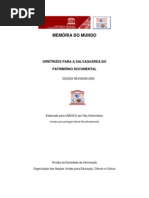 Diretrizes para a salvaguarda do patrimônio documental