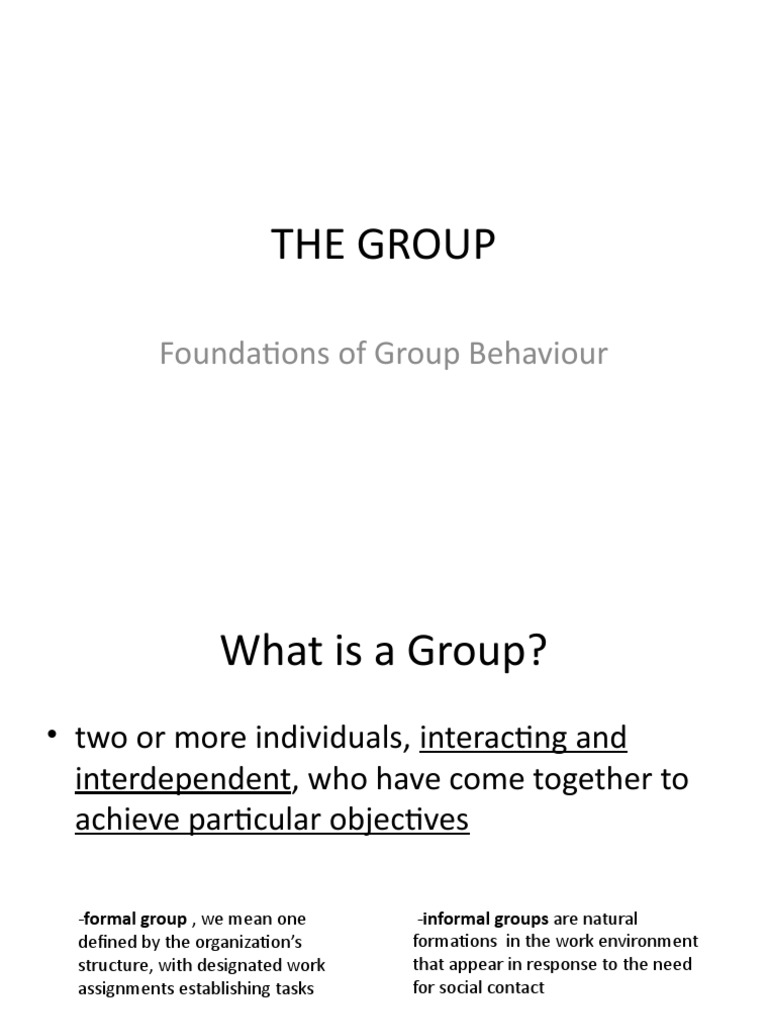 The Group Foundations of Group Behaviour PDF Conformity Behavior