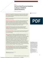 Association Between Post-Dural Puncture Headache