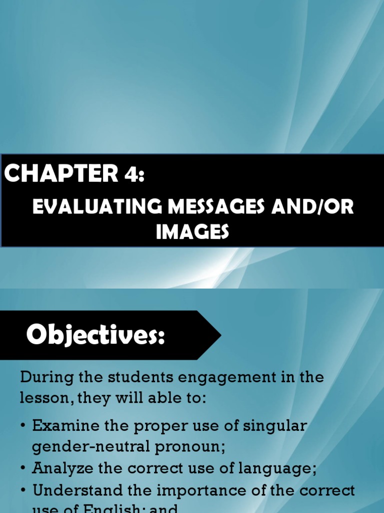Evaluating Messages and Images | PDF | Grammatical Number | Semiotics