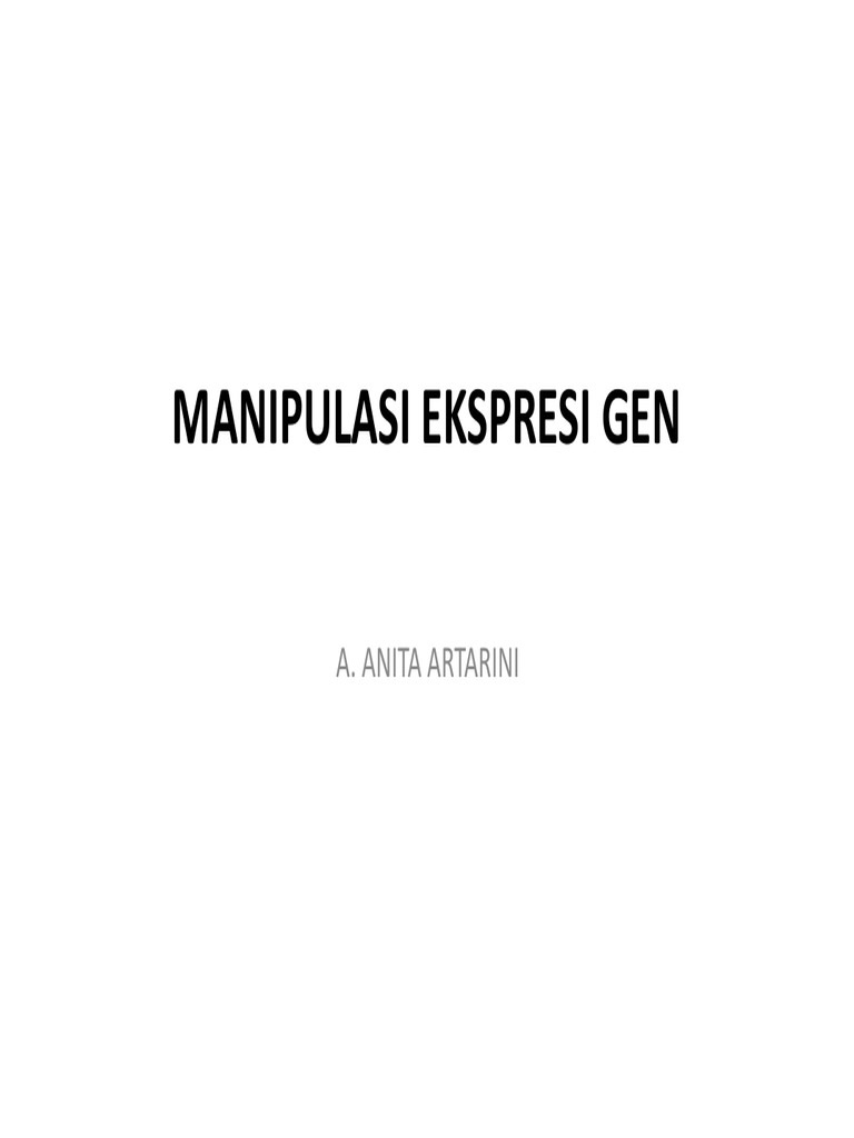 Manipulasi Ekspresi Gen 2015 PDF | PDF | Sains & Matematika