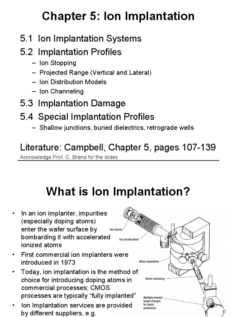 Overview of Ion Implantation Techniques | PDF | Ion Implantation ...