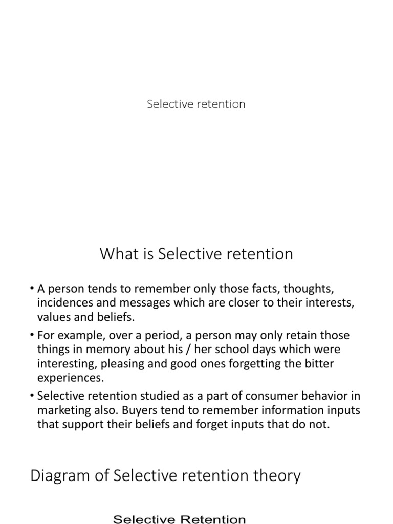 Selective Retention | PDF