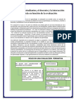 Roles de Los Estudiantes y Docentes en La Evaluacion