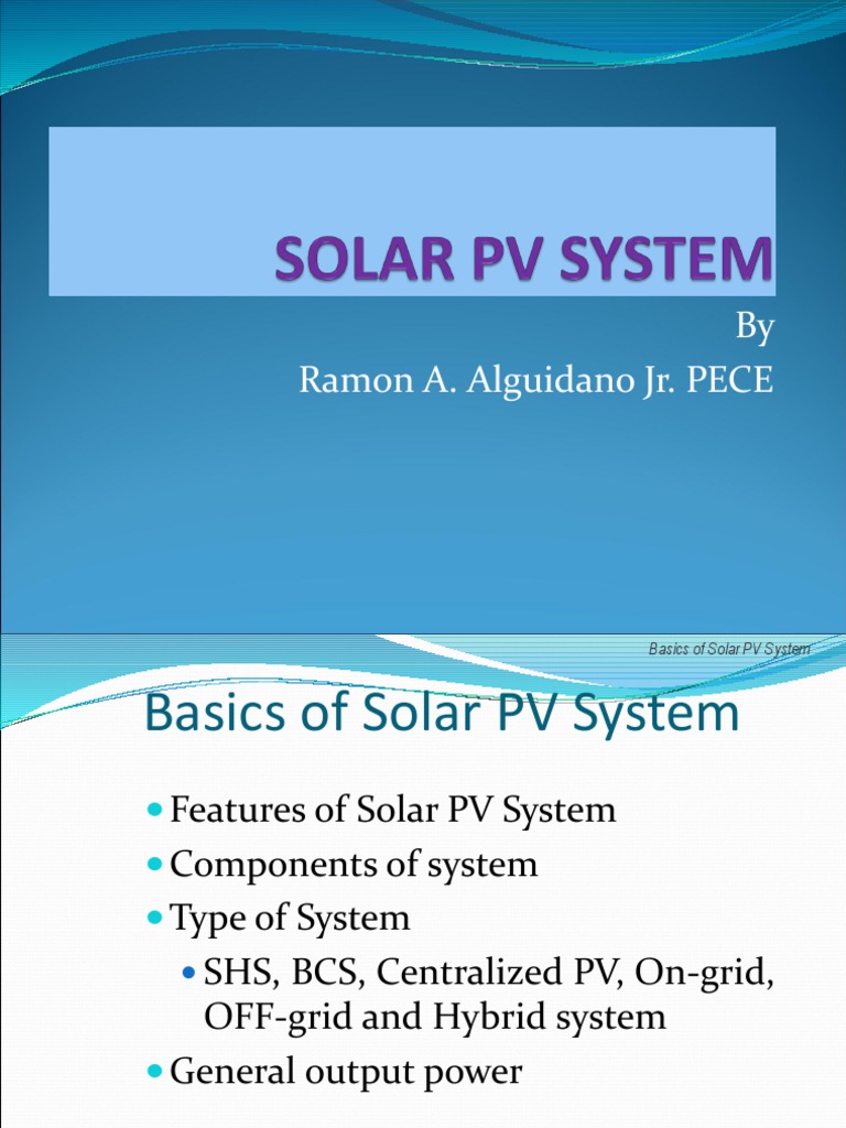 Overview of Solar PV Systems | PDF | Photovoltaic System | Solar Power