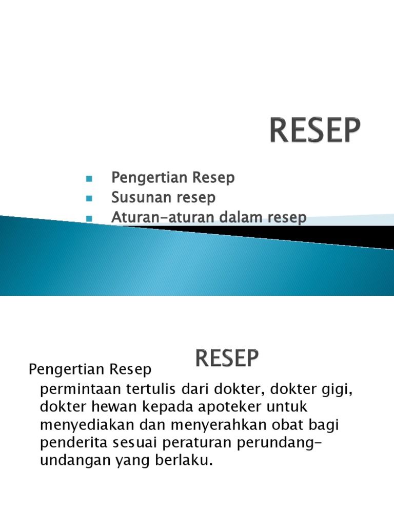 Resep | PDF
