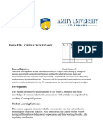 Course Title: L T P/ S SW/ FW Tota L Credi T Units: Corporate Governance