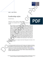 Leadership Styles: ESMT Case Study