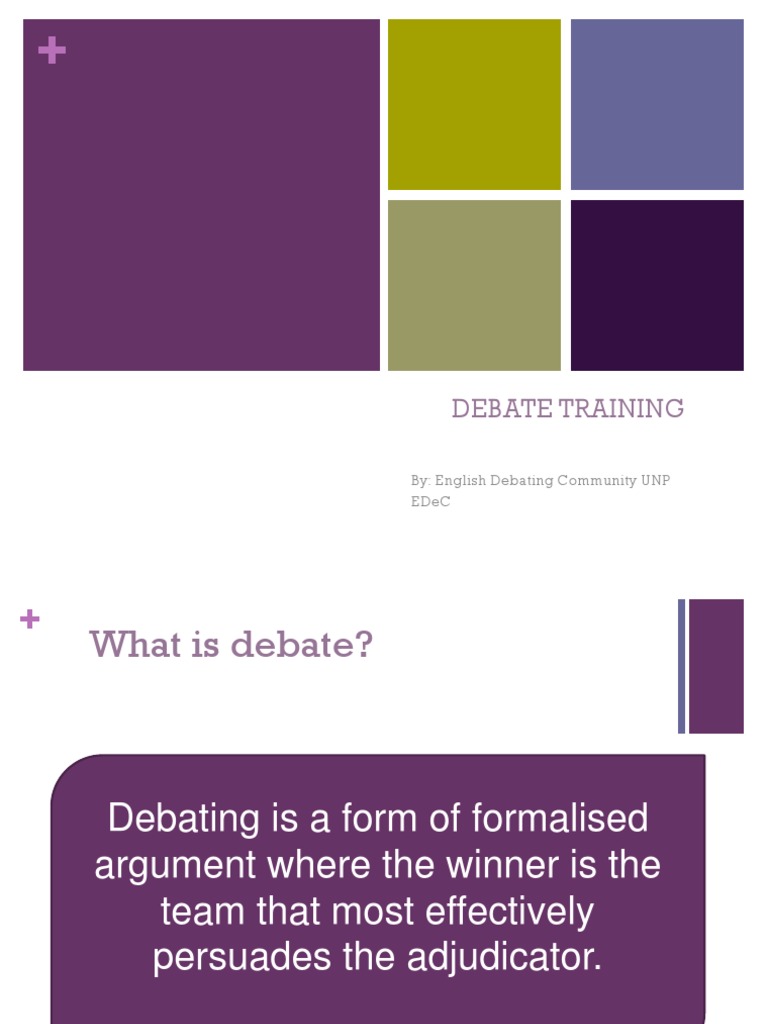 Debate Training By English Debating Community Unp Edec Pdf Public