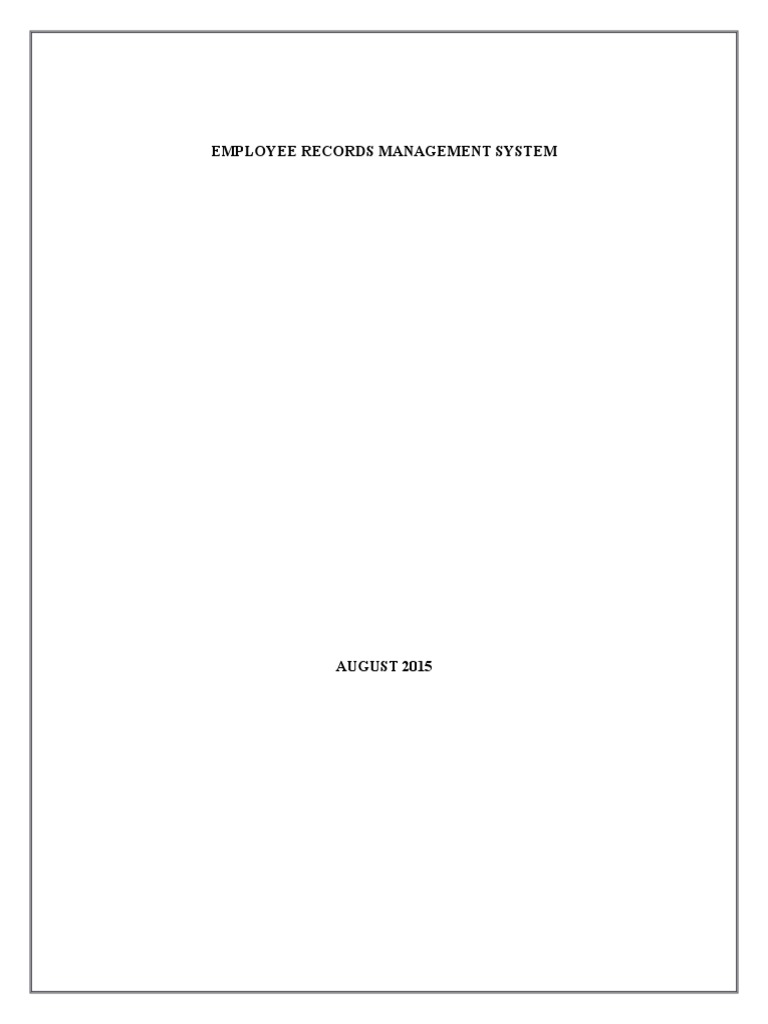 Employee Records Management System PDF Sampling (Statistics) Records Management