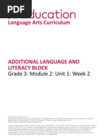 Language Arts Curriculum: Grade 3: Module 2: Unit 1: Week 2