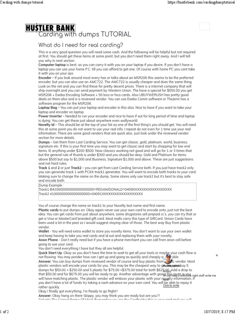 Carding With Dumps Tutorial PDF Gift Card Financial Technology