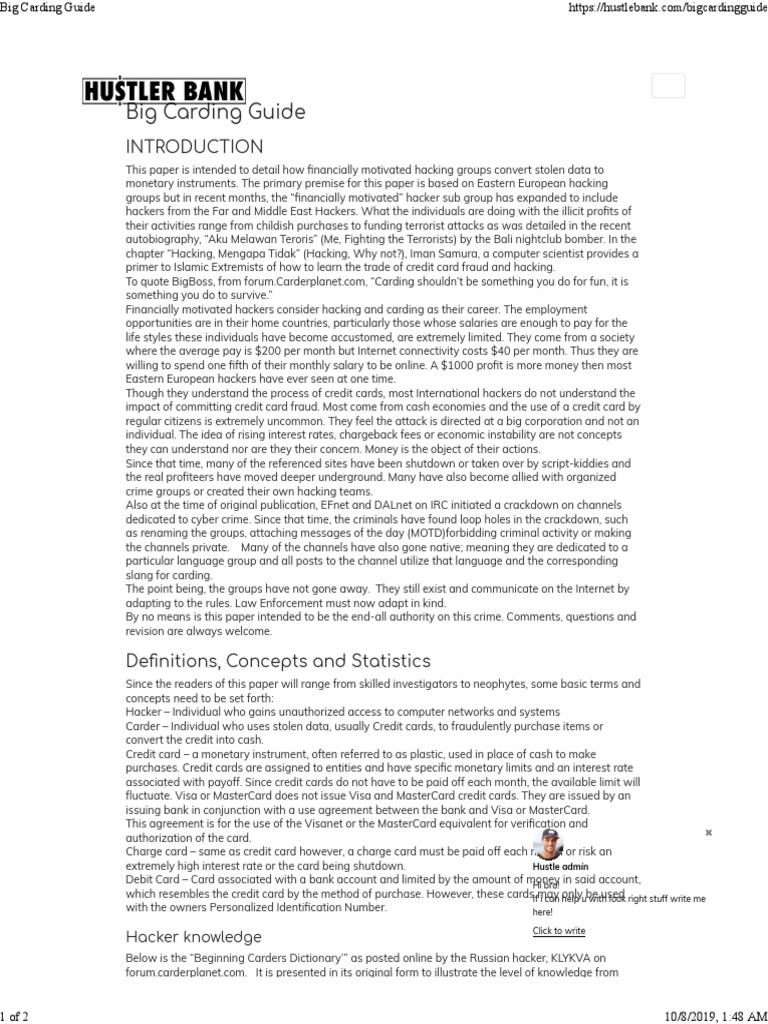 Big Carding Guide Pdf Master Card Credit Card