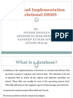 Design and Implementation of Relational DBMS