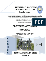 Proyecto Artistico Taller de Coro