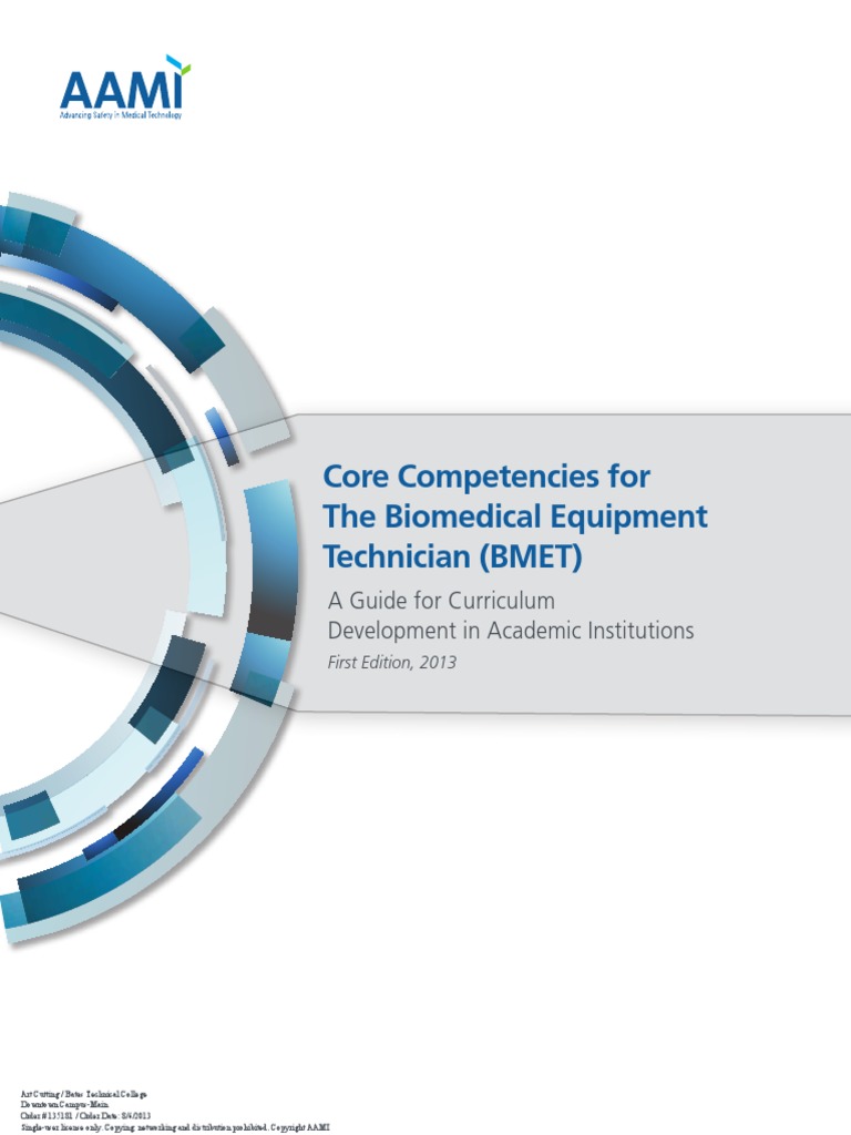Core Competencies for the Biomedical Equipment Technician (BMET) AAMI