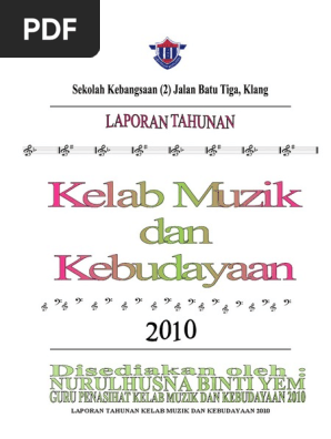 Laporan Kelab Muzik Dan Kebudayaan Pdf