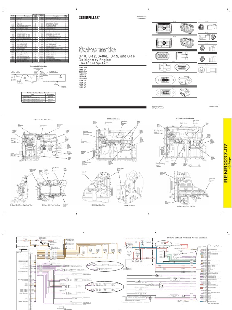 Diagrama Electrico Caterpillar 3406e C10  U0026 C12  U0026 C15  U0026 C16 2