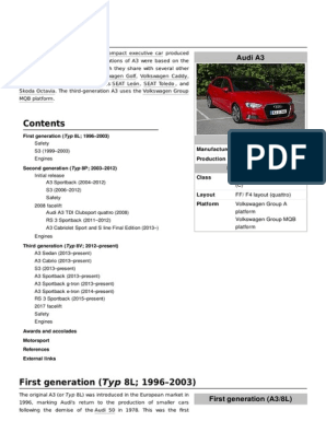 Audi A3 (8L) - Car info guide