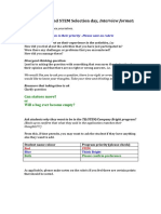 TB Selection Day Interview Format