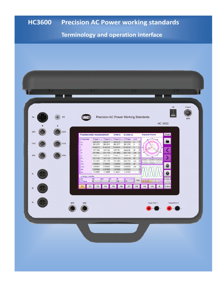 Precision AC Power Meter HC3600 Comprehensive Terminology, Operation