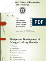 Design and Development of Mango Grafting Machine Avishkar