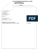 A. Explain The Role of Static Variable B. Explain Working of This Code With Its Output? (1+ 3 Marks)