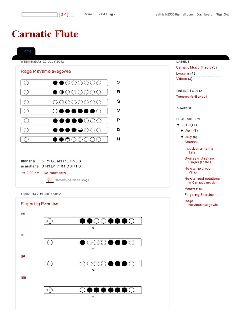 Beginner's Guide to Carnatic Flute Notes | PDF | Classical And Art ...