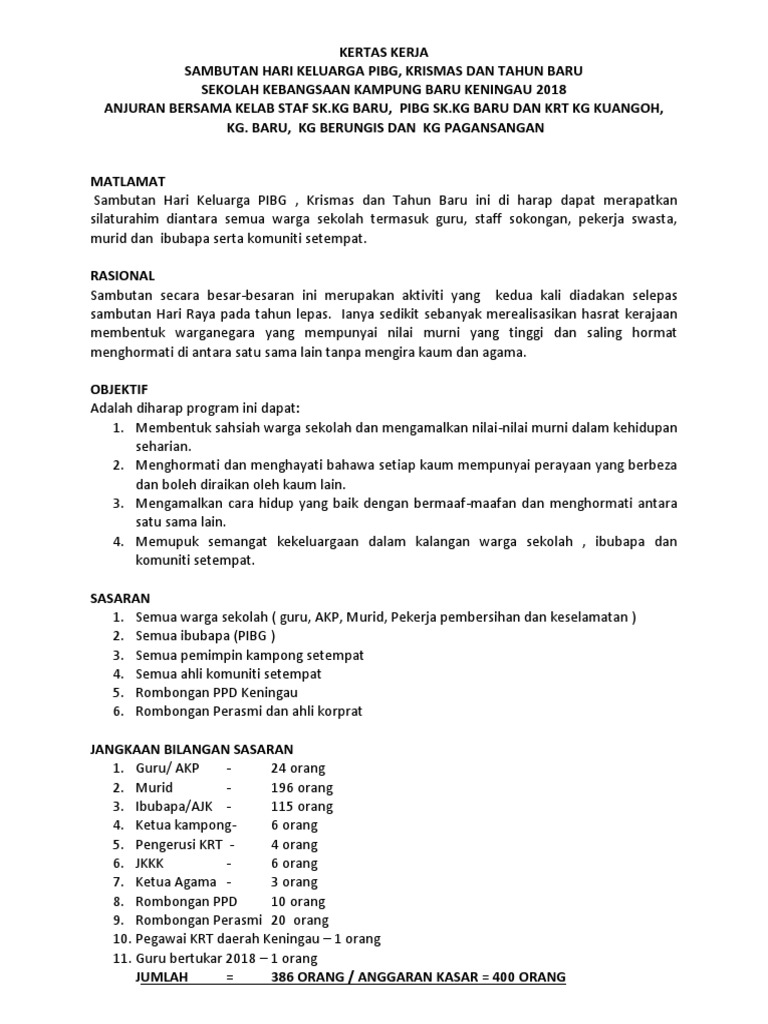 Kertas Kerja Hari Keluarga Pibg  PDF