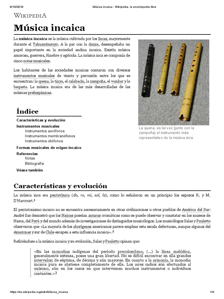Música Incaica | PDF | Instrumentos musicales | Imperio Inca