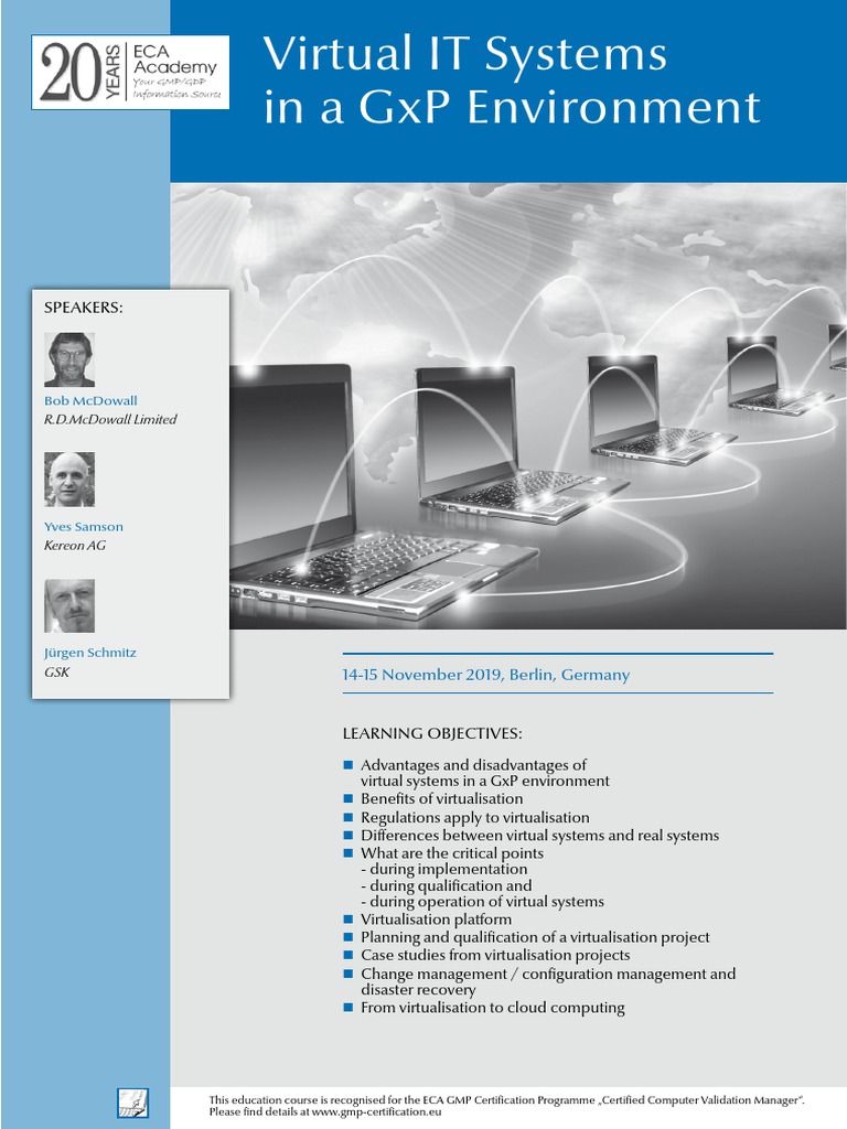 GxP Virtual IT Systems Conference 2019 | PDF | Virtualization ...