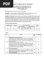 Gujarat Technological University: Microcontroller and Interfacing (Ec) B.E. 5 Semester