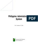 Alfiler 1999 - The Philippine Administrative System
