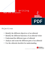 Editorial Writing: Ways and Structure