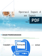 Sesi 02 Operasi Input Dan Output