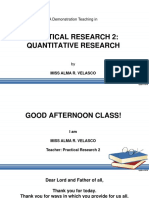 Practical Research 2: Quantitative Research: A Demonstration Teaching in