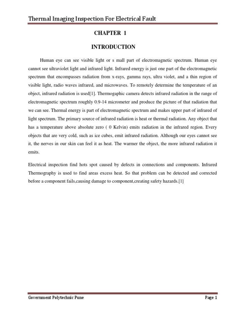 Thermal Imaging Inspection For Electrical Fault | PDF | Infrared ...