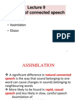 Lecture 9 - Aspect of Connected Speech - Assimilation - Elision