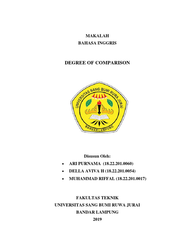 Makalah Comparison Degree