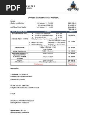 Budget Proposal
