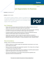 Gartner Article - Apply Supply Chain Segmentation For Business Value
