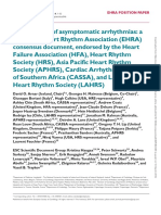 EHRA consensus on management of asymptomatic arrhythmias