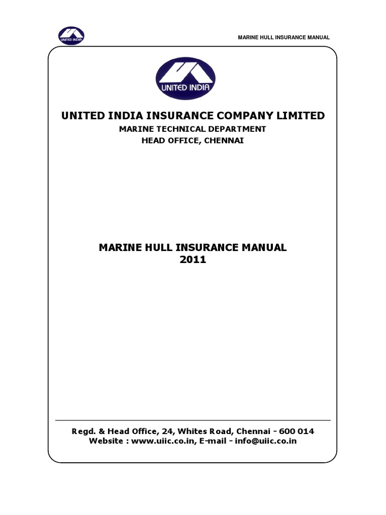The Marine Hull Insurance Manual PDF Ships Insurance