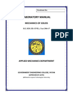 Laboratory Manual: Mechanics of Solids