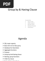 Group by & Having Clause