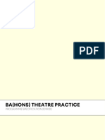 CSSD BA Theatre Practice 2019-20 Programme Specification