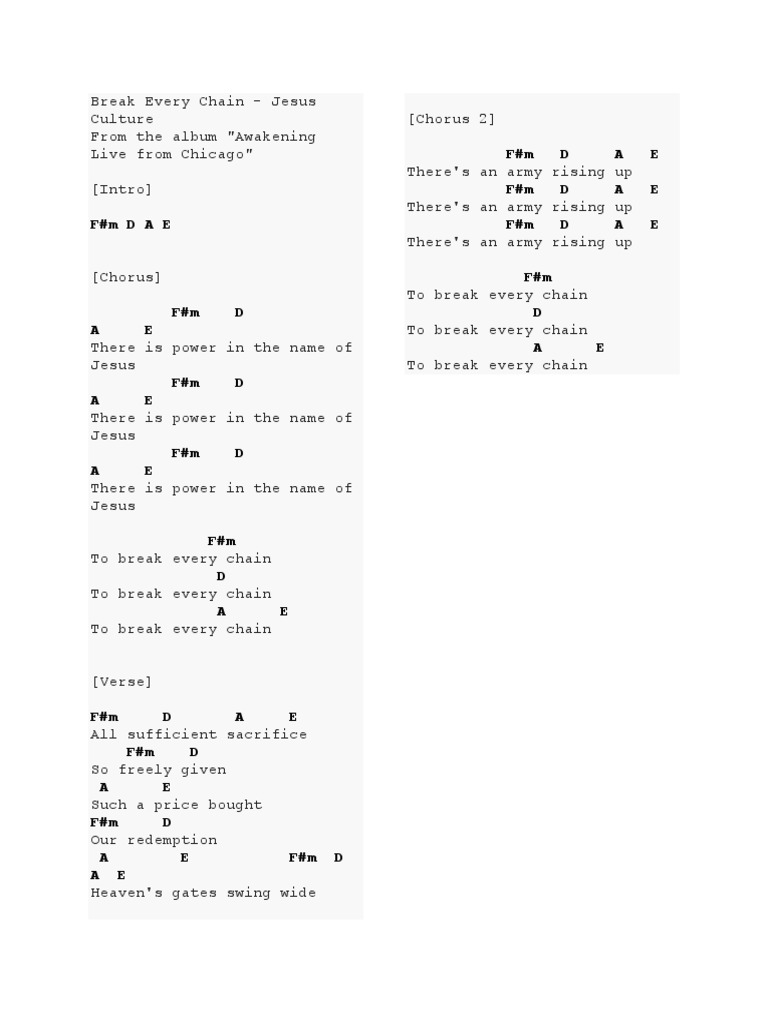 Break Every Chain PDF