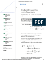 Gradient Descent For Linear Regression - Coursera