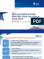 Bee3143:Power System ANALYSIS-Power Flow Solution - Gauss-Seidel